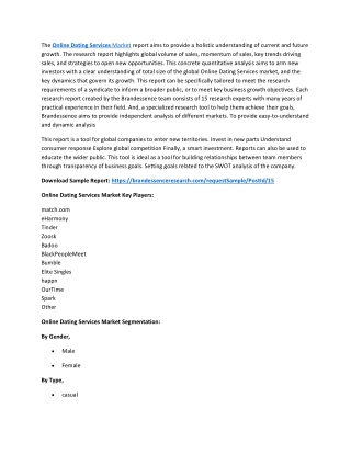 Online Dating Services Market