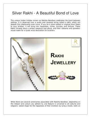 Silver Rakhi