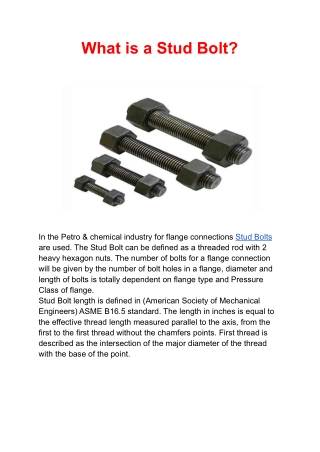 What is a Stud Bolt?