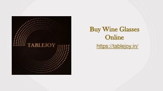 Buy Wine Glasses Online