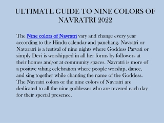ULTIMATE GUIDE TO NINE COLORS OF NAVRATRI 2021 — KARMAPLACE.COM