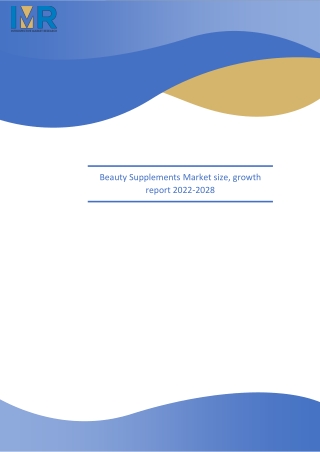 Beauty Supplements Market