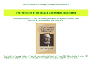 Pdf free^^ The Varieties of Religious Experience Illustrated Full PDF