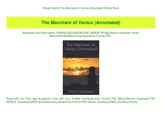 {Read Online} The Merchant of Venice (Annotated) Online Book