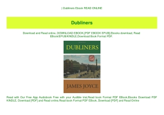 ^DOWNLOAD-PDF) Dubliners Ebook READ ONLINE