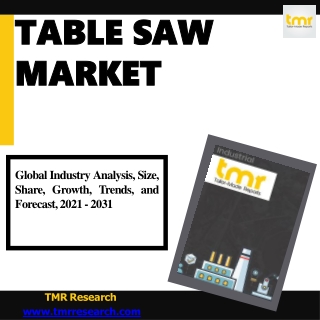 New Comprehensive Report On Table Saw Market