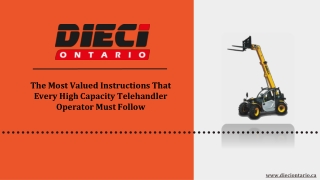 The Most Valued Instructions That Every High Capacity Telehandler Operator Must Follow