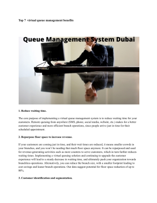 Queue Management System Dubai