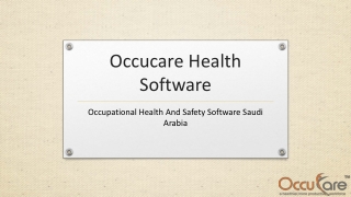 Occupational Health And Safety Software Saudi Arabia
