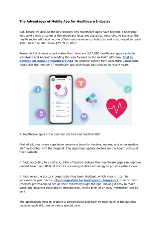 The Advantages of Mobile App for Healthcare Industry - Google Docs