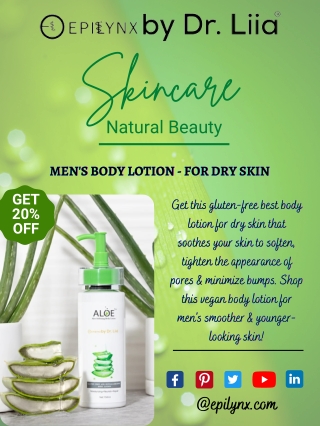Gluten-Free Best Men's Body Lotion For Dry Skin - Epilynx