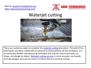 Waterjet cutting service