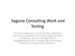 Saguna Consulting