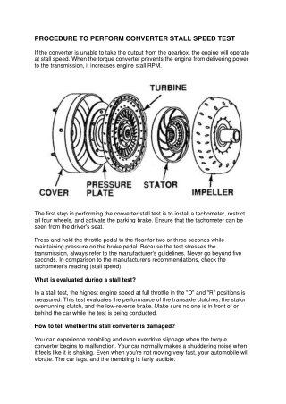 high stall torque converter for sale