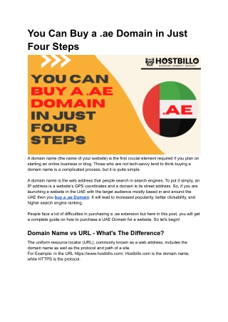 You Can Buy a .ae Domain in Just Four Steps