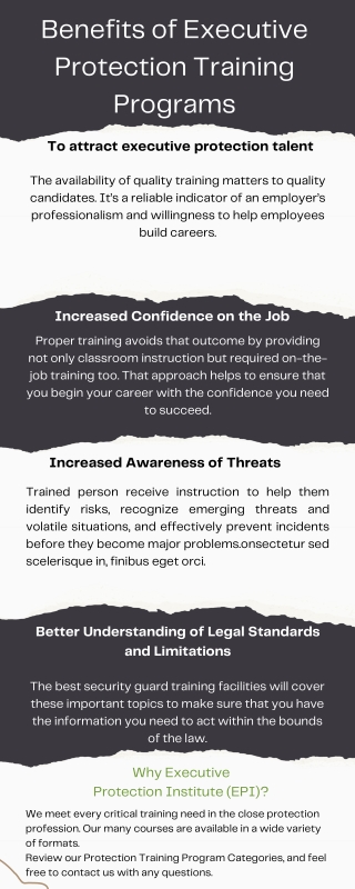 Benefits of Executive Protection Training Programs