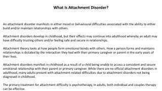 What Is Attachment Disorder?