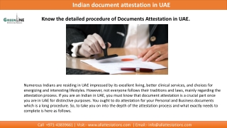 Grab the Best Indian document attestation in UAE