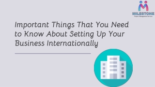 Important Things That You Need to Know About Setting Up Your Business Internationally