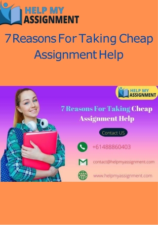 7 Reasons For Taking Cheap Assignment Help