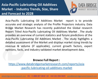 Asia-Pacific Lubricating Oil Additives Market