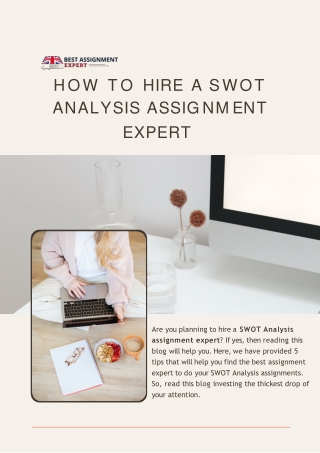 How to Hire A SWOT Analysis Assignment Expert