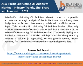 Asia-Pacific Lubricating Oil Additives Market