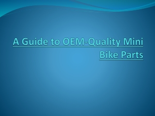 Mini Bike Parts