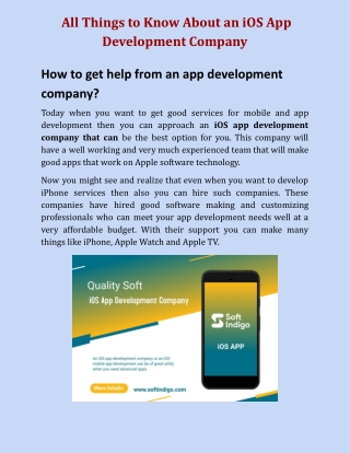 All Things to Know About an iOS App Development Company