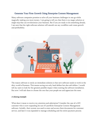 Generate Your Firm Growth Using Enterprise Content Management