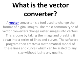What is the vector converter?