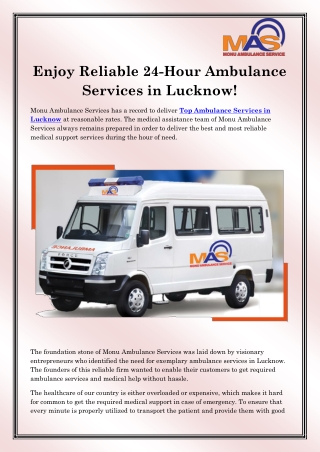 Top Ambulance Services in Lucknow