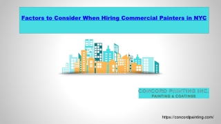 Factors to Consider When Hiring Commercial Painters in NYC