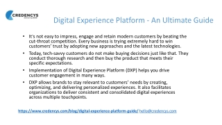 Digital Experience Platform Guide
