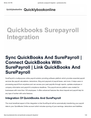 quickbooks surepayroll integration - quicklybookonline