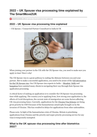 UK Spouse visa processing time 2022