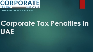 Corporate Tax Penalties In UAE