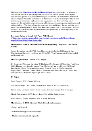 Mucolipidosis II (I Cell Disorder) Market