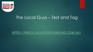 Test and Tag Services Melbourne | Thelocalguystestandtag.com.au
