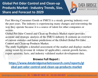 Global Pet Odor Control and Clean-up Products Market pdf