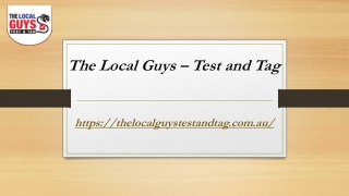 Test Tag Brisbane | The Local Guys Test and Tag