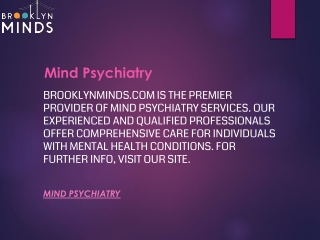 Mind Psychiatry  Brooklynminds.com