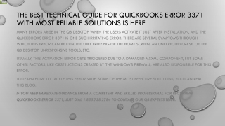 Effective methods to terminate QuickBooks Error 3371