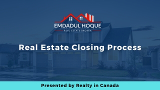 Real Estate Closing Process