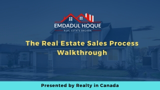 The Real Estate Sales Process Walkthrough