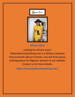 African Wear