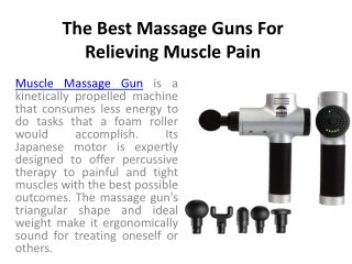 The Best Massage Guns For Relieving Muscle Pain