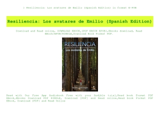 ^DOWNLOAD-PDF) Resiliencia Los avatares de Emilio (Spanish Edition) in format E-PUB