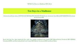 EPUB$ Ten Days in a Madhouse PDF eBook