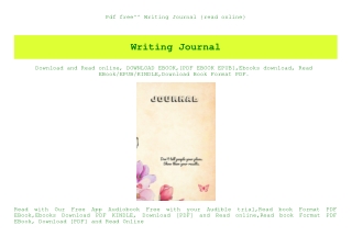 Pdf free^^ Writing Journal {read online}